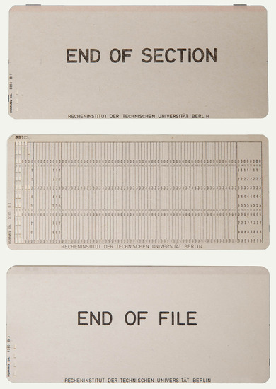 Object: punch cards