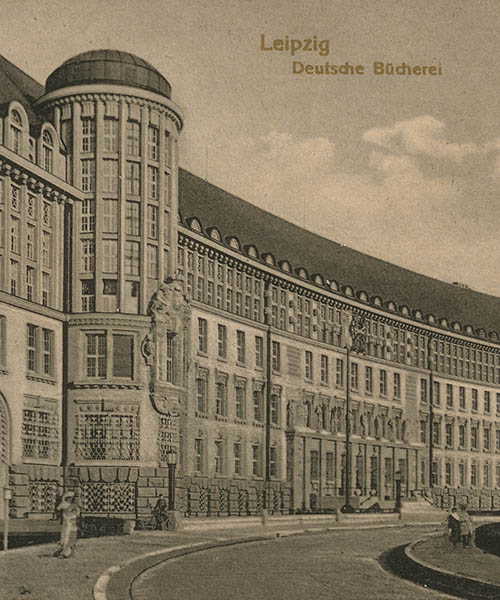 Postcard: Deutsche Bücherei, Leipzig