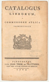 Titelblatt: Catalogus librorum