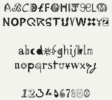Schriftprobe: Mailart Typeface