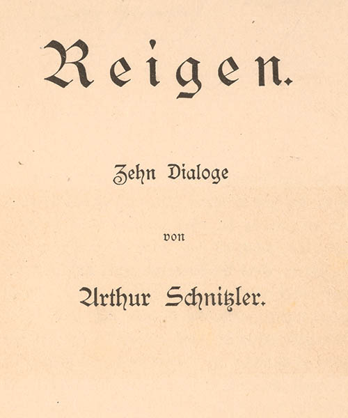 Titelblatt: Reigen, 1896/97
