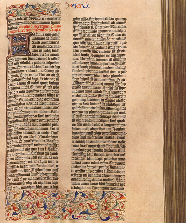 double-page facsimile: Gutenberg Bible