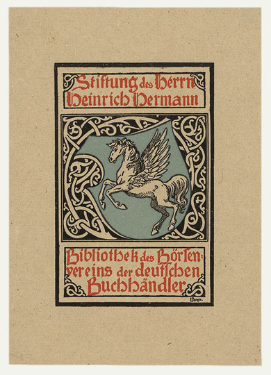 Bookplate: Bibliothek des Börsenvereins der deutschen Buchhändler zu Leipzig